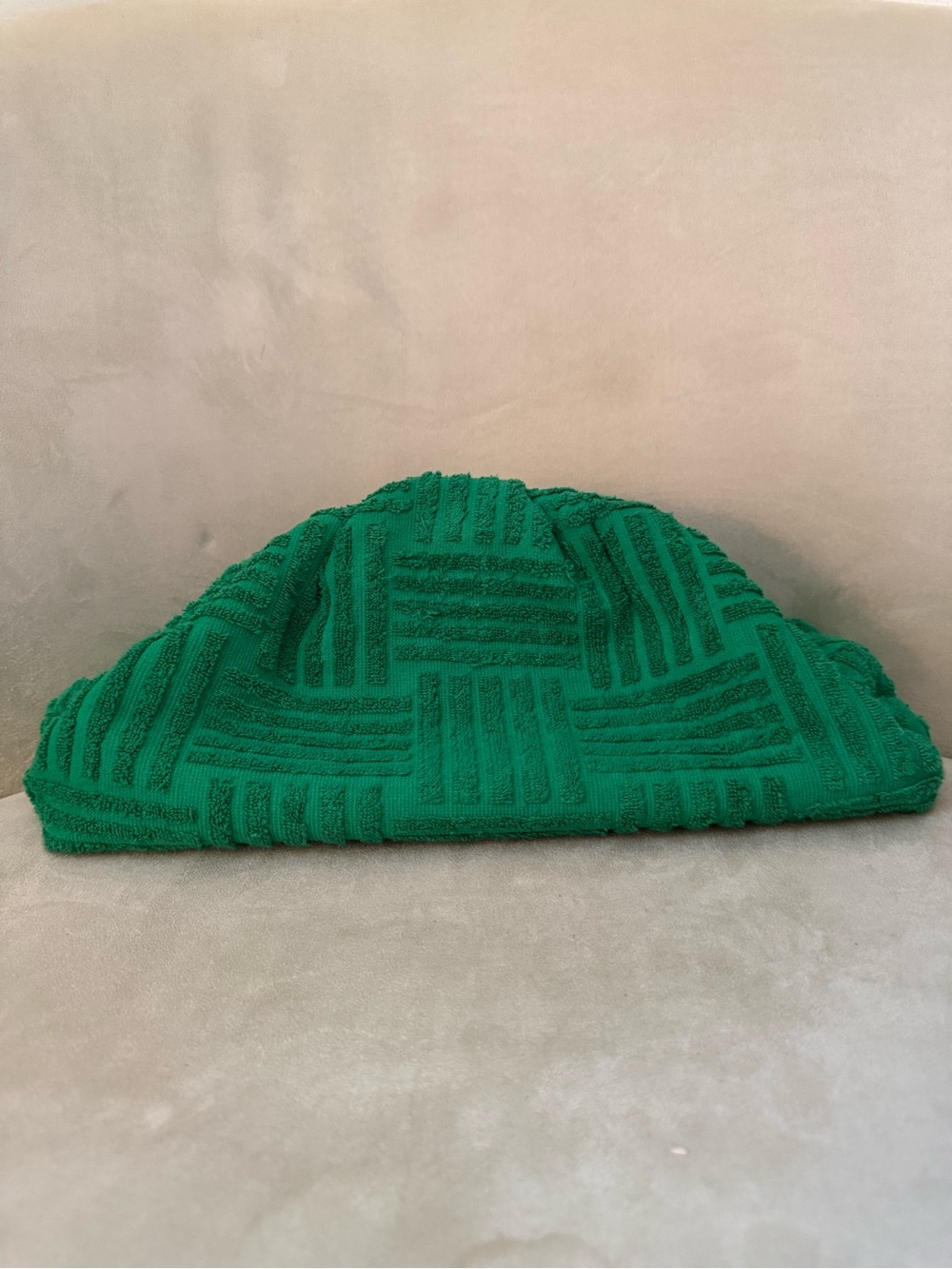 PrettyLittleThing Green Textured Clutch